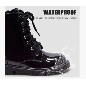 LseLom Girls Boys Side Zipper Combat Ankle Boots for Little size 1 Big Kid